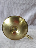 Brass Chamberstick with Hurricane Glass