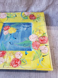Signed Floral Pottery Decorative Plate