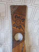 Birubi Art Australian Aboriginal Carved Wooden Balancing Wine Bottle Holder