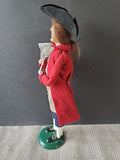 (F) Byers' Choice Carolers Colonial Williamsburg Signed "Man Holding Long Tobacco Pipe" Figurine