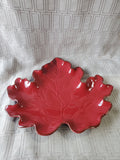 Harry and David Red Leaf Plate
