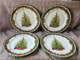Set of 4 Traditions "Holiday Celebrations" by Christopher Radko Dinner Plates (2 SETS AVAILABLE PRICED INDIVIDUALLY AT $30 EACH)