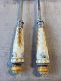 Pair of Silverplate Ornate Handle Salad Servers