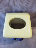 Yellow and White Floral Tissue Box Cover