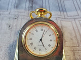 Christian Dior Brass Desk Clock Paperweight