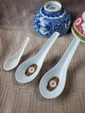Lot of Assorted Asian Inspired Rice Bowls with Spoons
