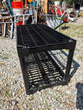 Two-Tier Black Plastic Shelf