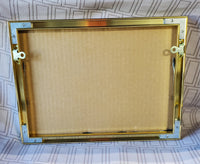 Framed Gold Foil Ship Art
