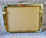 Framed Gold Foil Ship Art