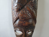 Tall Carved Wooden Mask