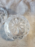 Heavy Clear Glass Covered Candy Dish