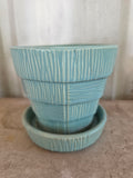 Vintage McCoy U.S.A. Planter w/Fixed Saucer (has a chip, see photos)