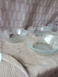 20 Piece Clear Glass Flower Petal Dish Set