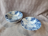 Set of 5 Bluebrook Blue White Soup Bowls
