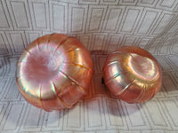 Pair of Iridescent Glass Pumpkins