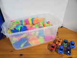 Bin of Magic Track Toy Tracks with 6 Cars