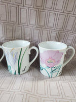 Set of 4 Horchow Collection Botanical Mugs