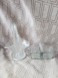 Pair of Clear Glass Baskets
