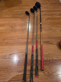Men's TaylorMade R7 Woods (Driver, 3, 5) + Adams Idea Hybrid Club