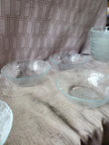 20 Piece Clear Glass Flower Petal Dish Set
