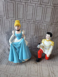 Pair of Walt Disney Productions Cinderella Ceramic and Prince Charming Figurines