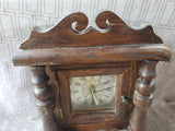 Vintage Wooden Mantle Clock DOES NOT APPEAR TO BE WORKING
