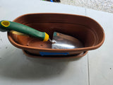 Oblong Plastic Planter and Small Gardening Shovel