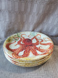 Set of 4 Pier 1 Octopus Melamine Salad Plates