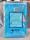 Carnation Plastic Easy Care Blue Tablecloth APPEARS UNUSED
