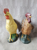 Pair of Hen and Rooster Figurines (B)