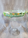 Pair of Clear Glass Margaritaville Margarita Glasses