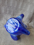 Blue Glass Handkerchief Vase