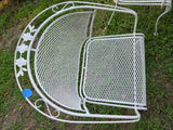 Classic White Iron Patio Dining Set, 7-Pieces + Cover **Read description**