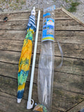 6' Green/Gold Beach Umbrella
