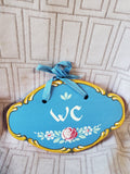 Pair of Wooden Hand Painted Signs