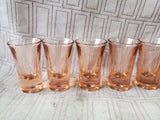 Lot of 9 Pink Shot Glasses