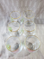 Set of 6 Spode Christmas Tree Stemless Wine Glasses