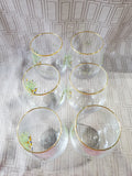 Set of 6 Spode Christmas Tree Stemless Wine Glasses