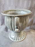 Grey Ceramic Footed Double Handled Vase
