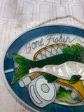Gone Fishin' Stained Glass Suncatcher
