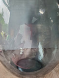 Blue Glass Balloon Shaped Floor Vase (B)