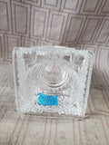 Godinger Crystal Desk Clock Paperweight UNTESTED