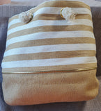 Mudpie Beige Sealife Beach Tote