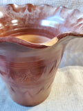 Signed Brown Glazed Pottery Planter