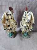 Pair of Young's Inc. Resin Chicken Figurines (B)