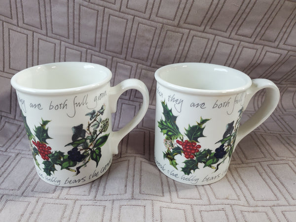 Pair of Portmeirion "The Holly and the Ivy" Mugs