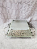 Distressed Ornate Mirrored Decorative Tray