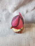Resin Cardinal on Acorn Figurine
