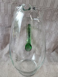 Clear Glass and Green Handle Pitcher