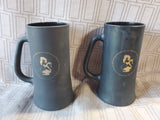 Pair of Matte Black "The Playboy Club" Steins (A)